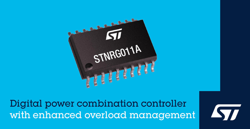 STMicroelectronics enhances digital power combination controller for overload stability and regulation